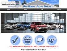 Tablet Screenshot of picbrosauto.com